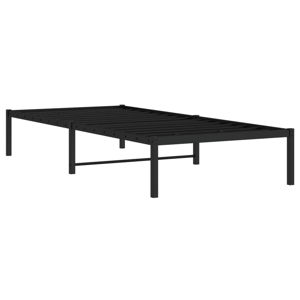 vidaXL sengeramme 90x190 cm metal sort