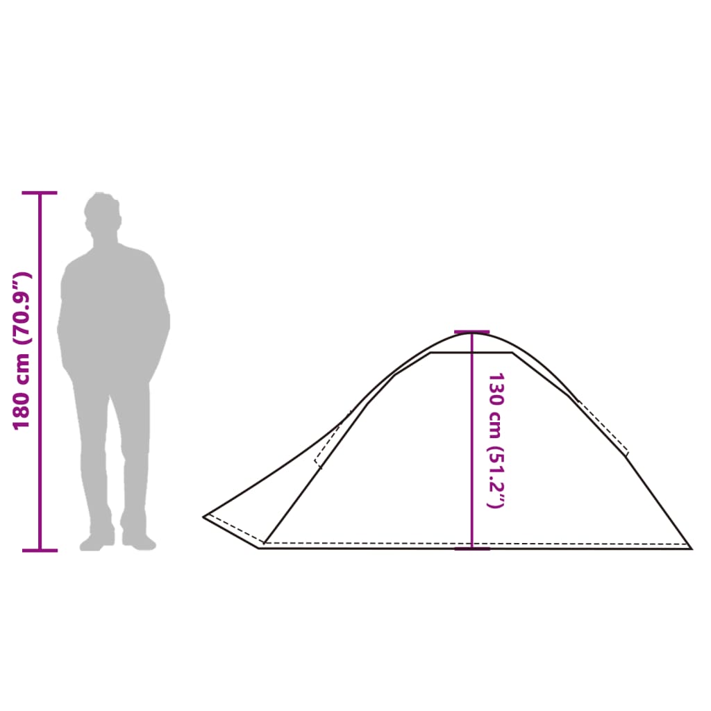 vidaXL 4-personers campingtelt vandtæt mørklægningsstof hvid