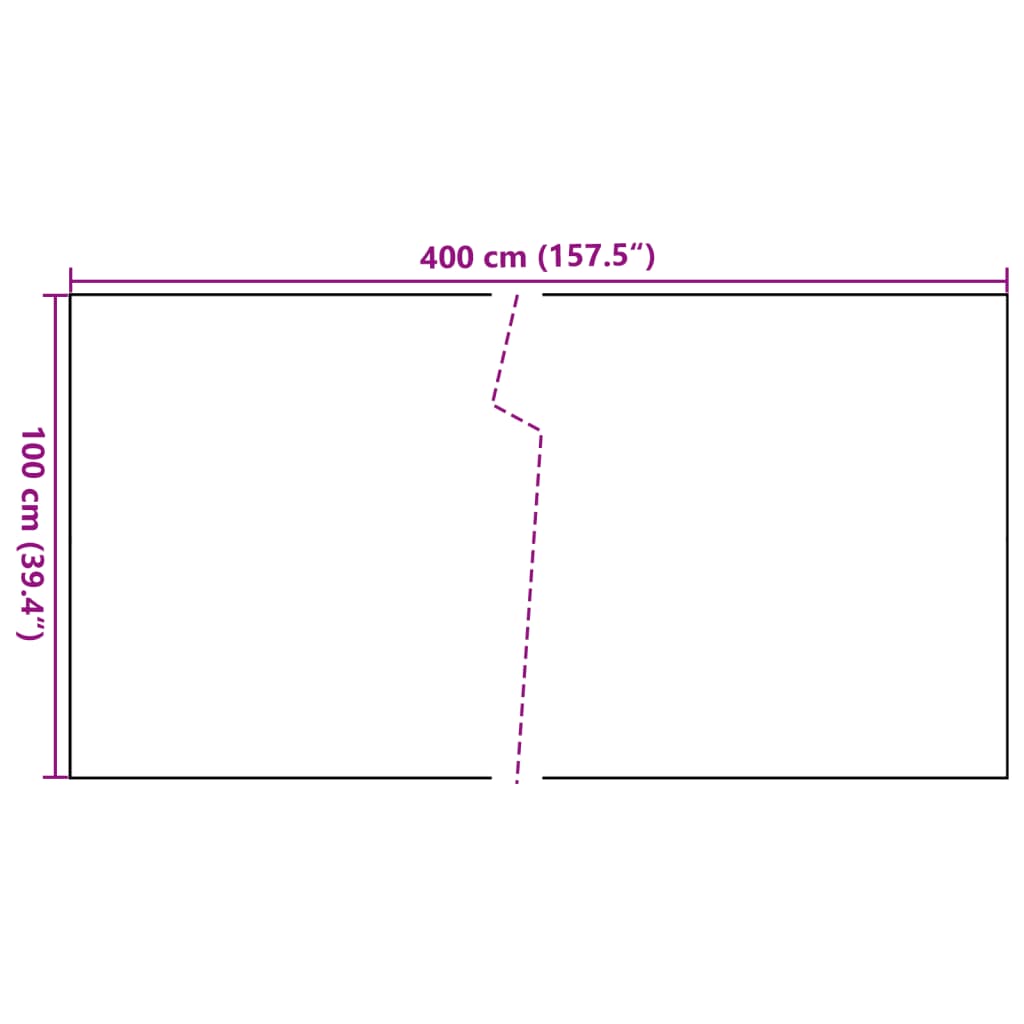 vidaXL altanafskærmning 400x100 cm polyrattan brun og sort