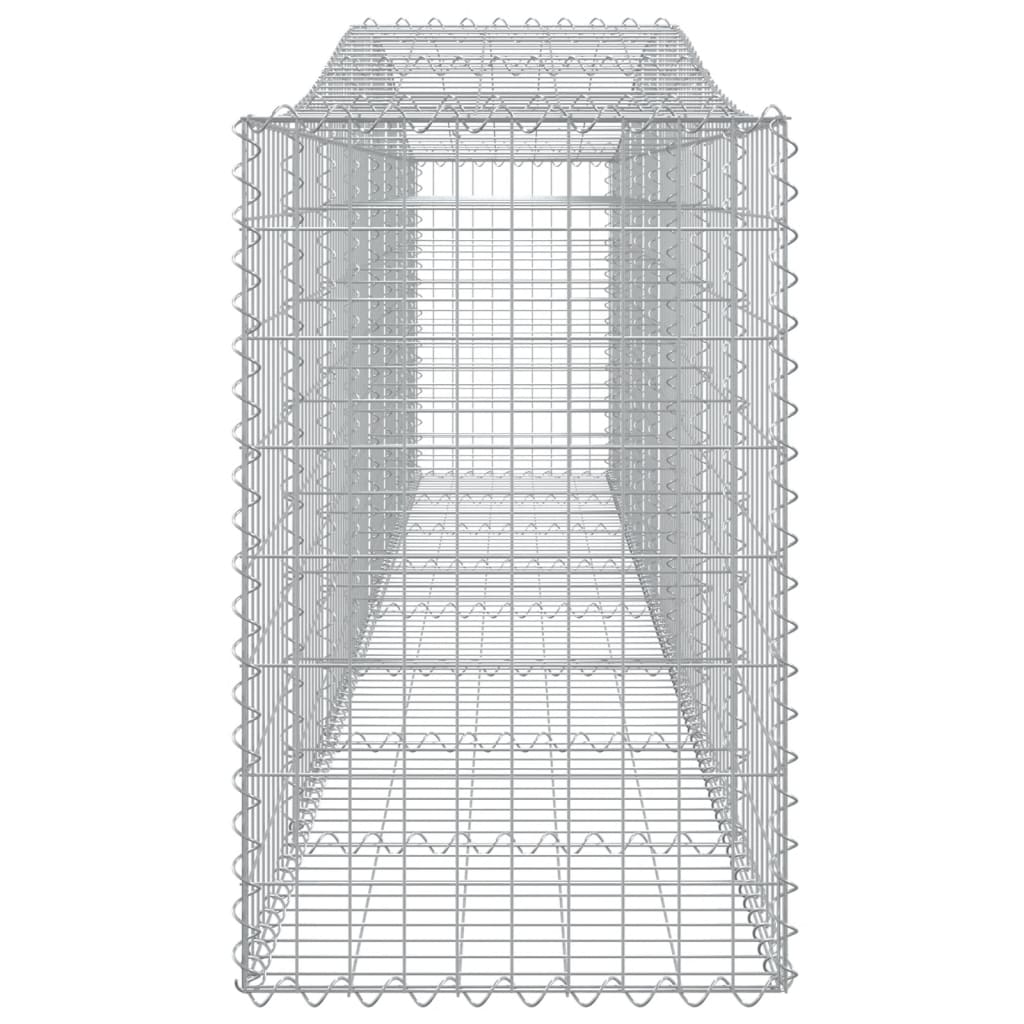 vidaXL buede gabionkurve 2 stk. 400x50x80/100 cm galvaniseret jern