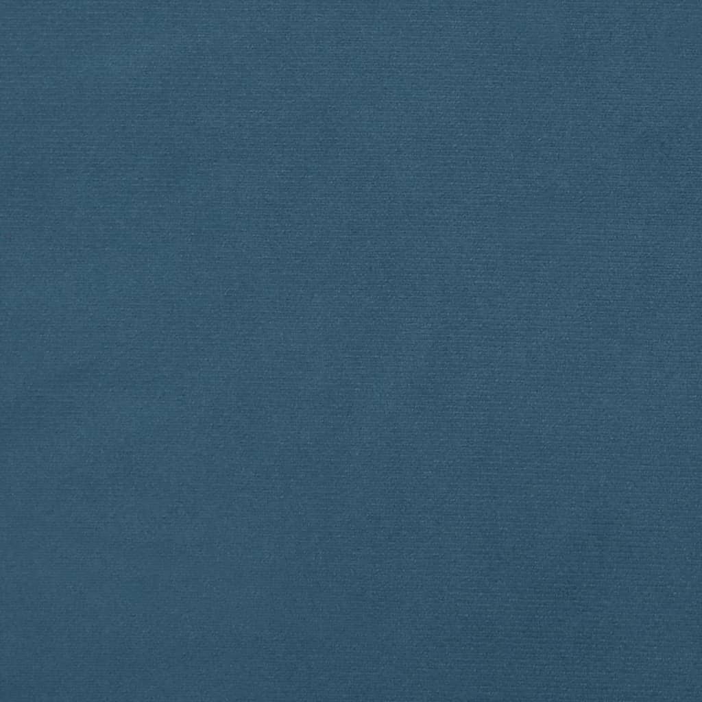 vidaXL sengegavl med kanter 163x23x118/128 cm fløjl mørkeblå