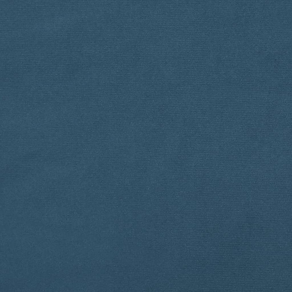 vidaXL springmadras med pocketfjedre 120x200x20 cm fløjl mørkeblå