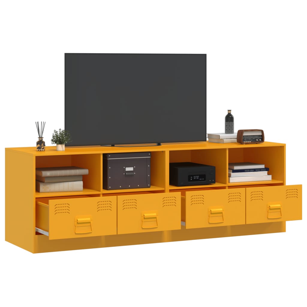 vidaXL tv-borde 2 stk. 67x39x44 cm stål sennepsgul