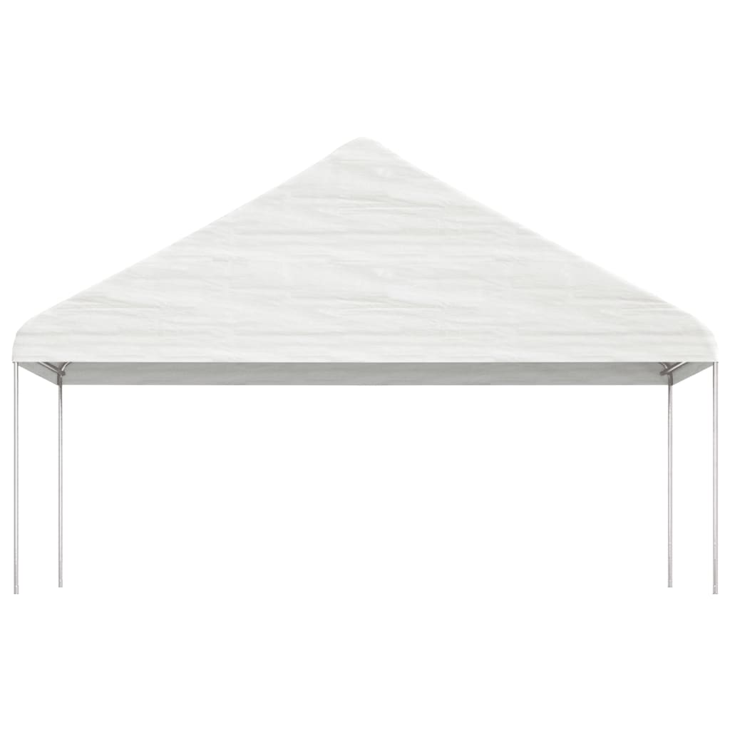 vidaXL pavillon med tag 13,38x5,88x3,75 m polyethylen hvid