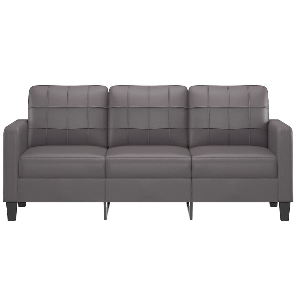 vidaXL 3-personers sofa 180 cm kunstlæder grå