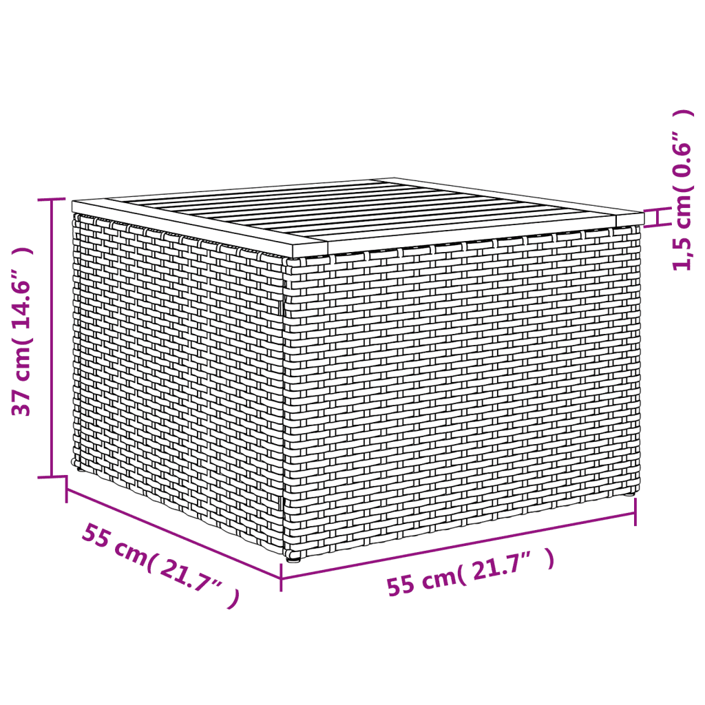 vidaXL sofasæt til haven 13 dele med hynder polyrattan sort