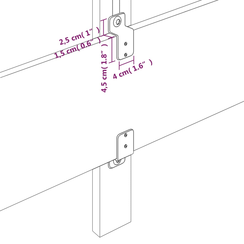 vidaXL sengeramme med sengegavl 180x200 cm kunstlæder grå