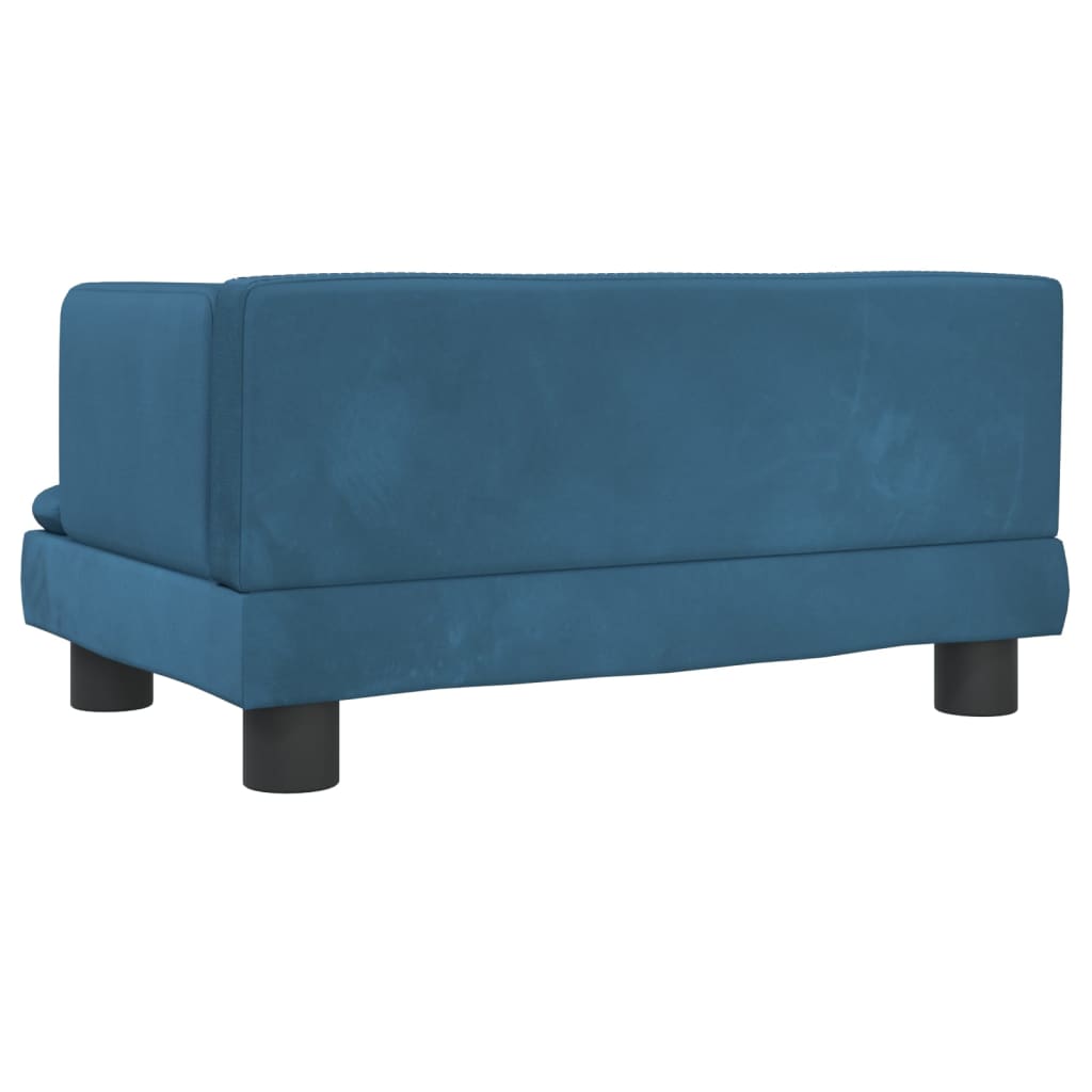 vidaXL sofa til børn 60x40x30 cm velour blå