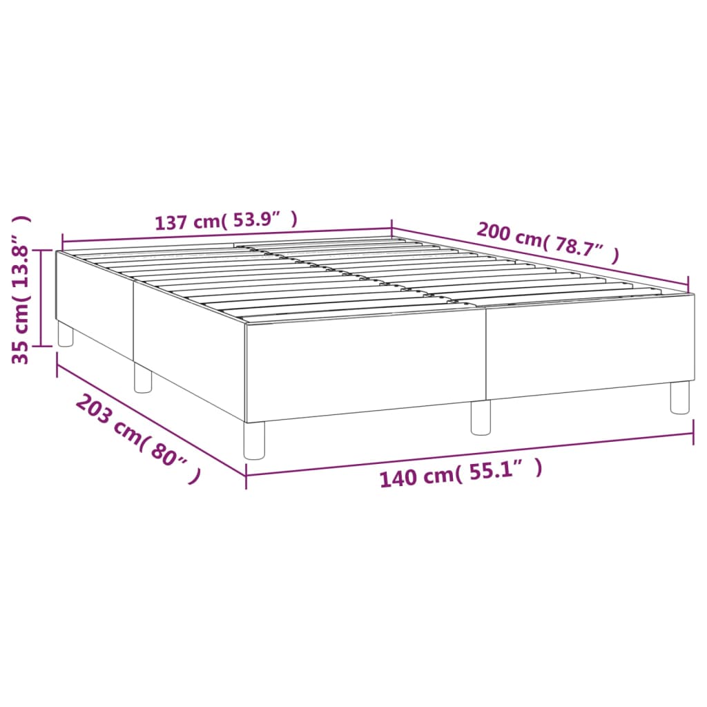 vidaXL sengeramme 140x200 cm kunstlæder brun