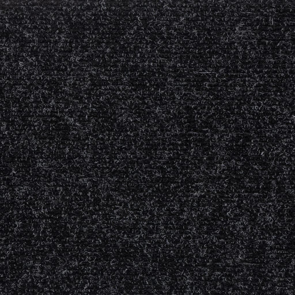 vidaXL selvklæbende trappemåtter 15 stk. 60x25 cm rektangulær sort