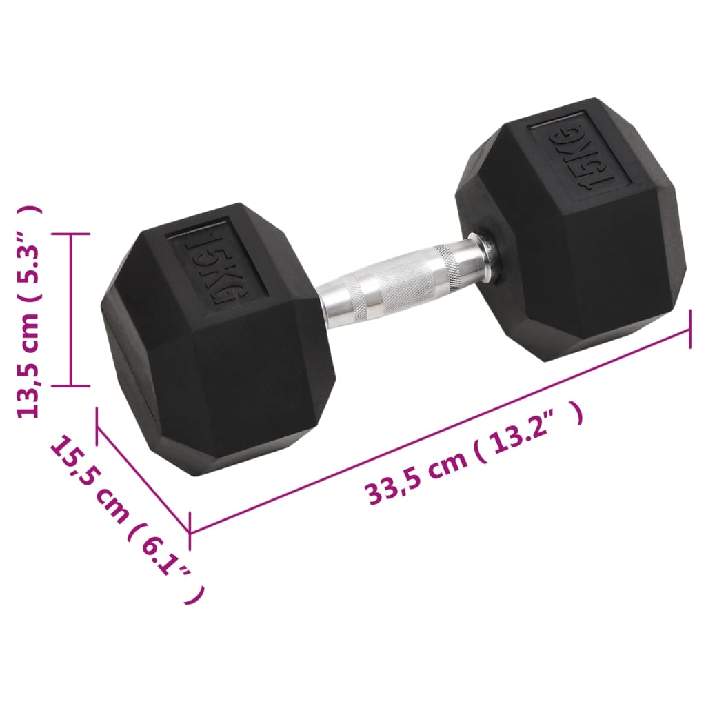 vidaXL håndvægte 2 stk. 30 kg støbejern