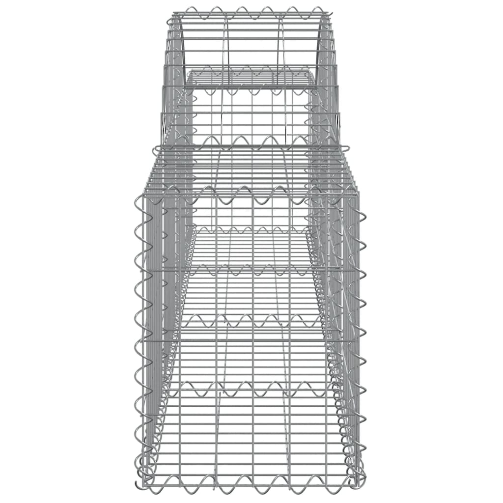 vidaXL buede gabionkurve 6 stk. 200x30x40/60 cm galvaniseret jern