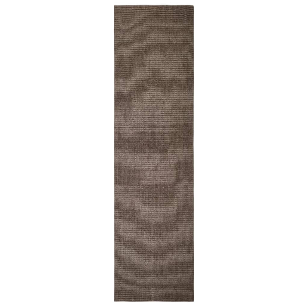 vidaXL gulvtæppe 80x300 cm naturlig sisal brun