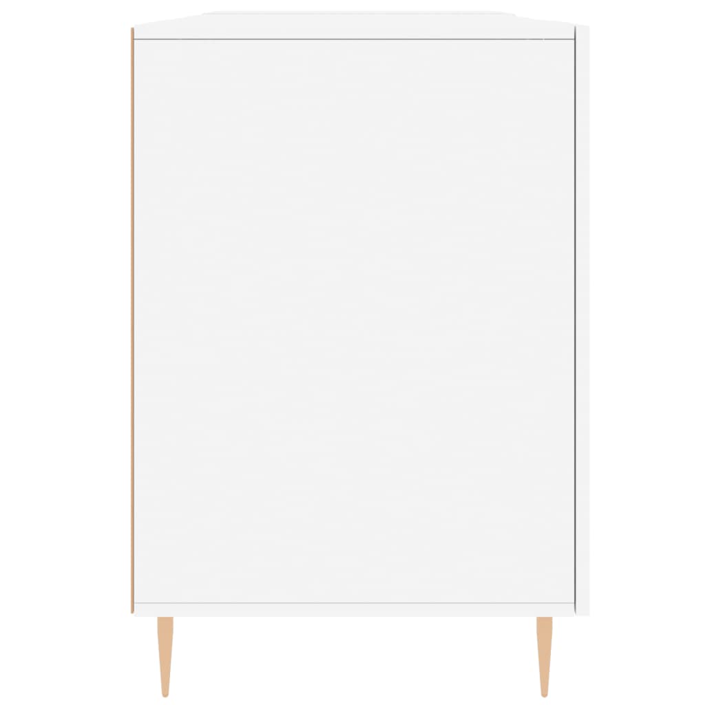 vidaXL skrivebord 140x50x75 cm konstrueret træ hvid