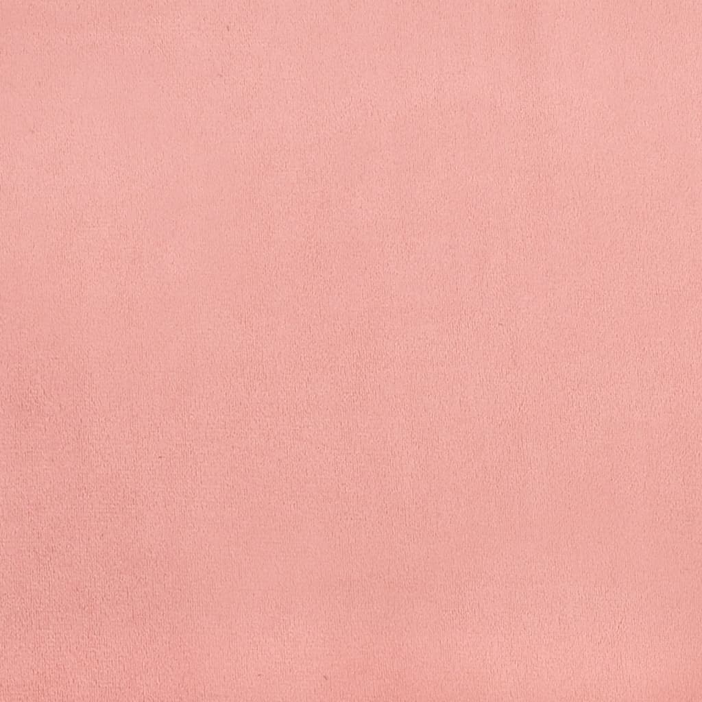 vidaXL kontinentalseng med madras 140x200 cm fløjl lyserød