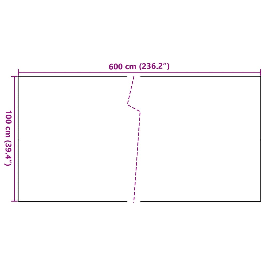 vidaXL altanafskærmning 600x100 cm polyrattan antracitgrå