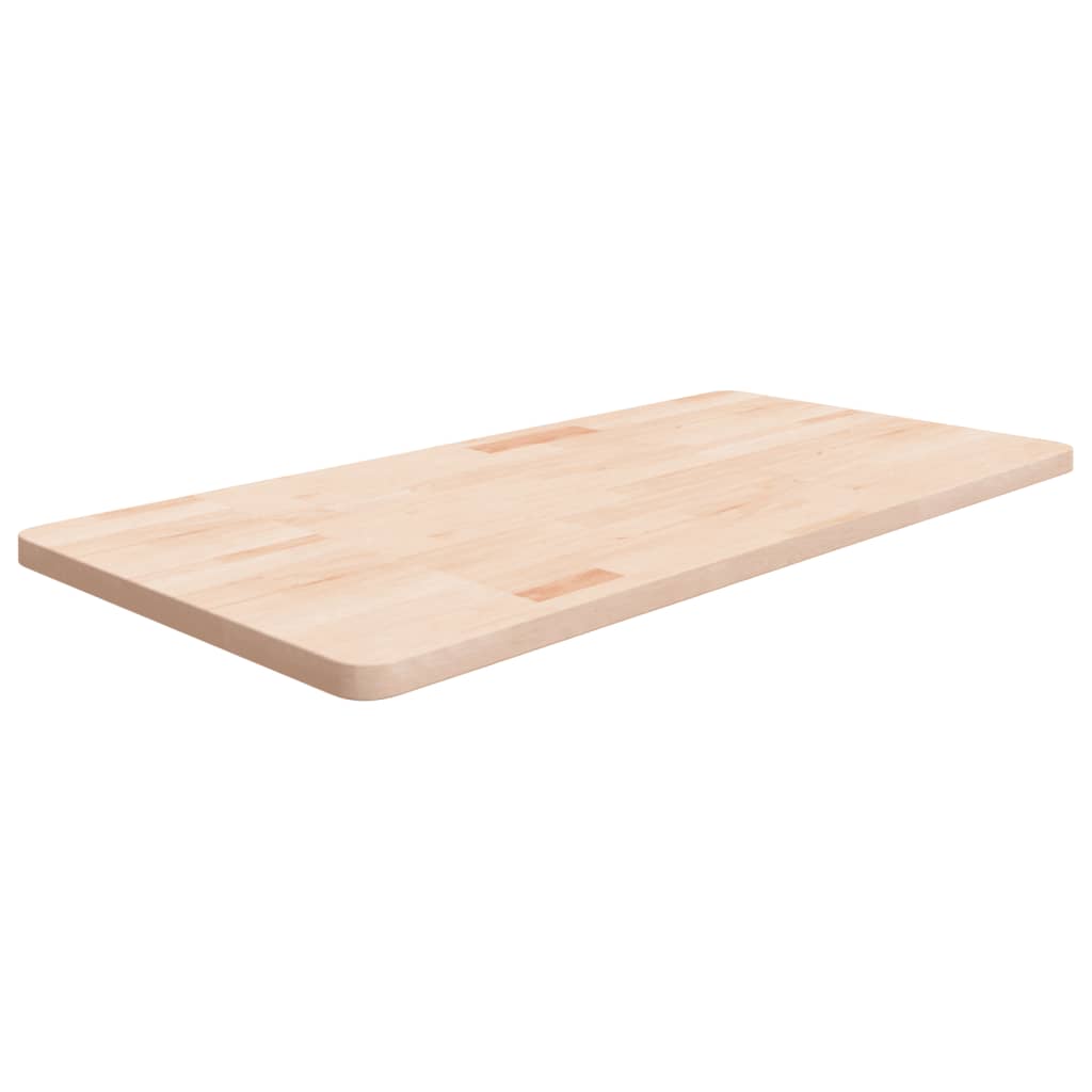 vidaXL bordplade til badeværelse 100x50x2,5 cm massivt træ ubehandlet