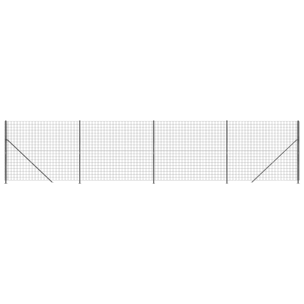 vidaXL trådhegn med flange 2x10 m antracitgrå