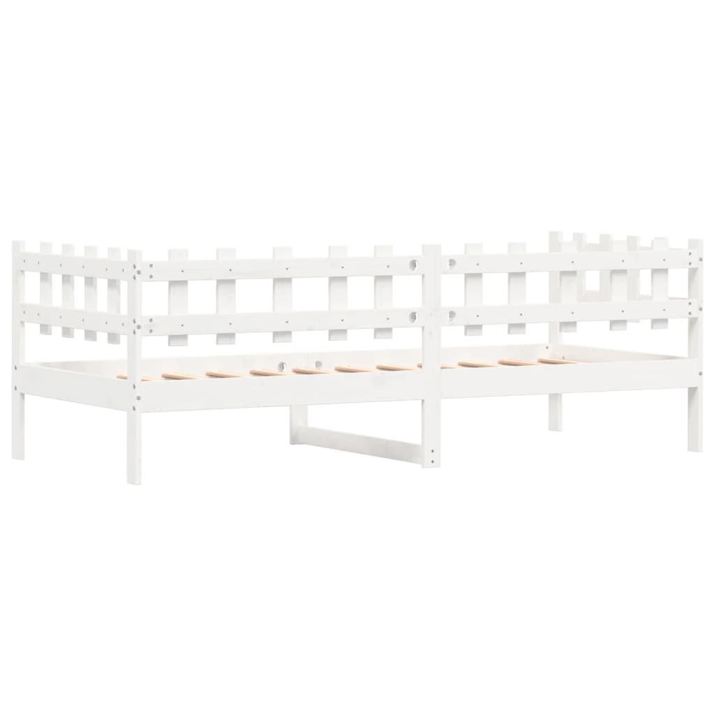 vidaXL daybed uden madras 80x200 cm massivt fyrretræ hvid