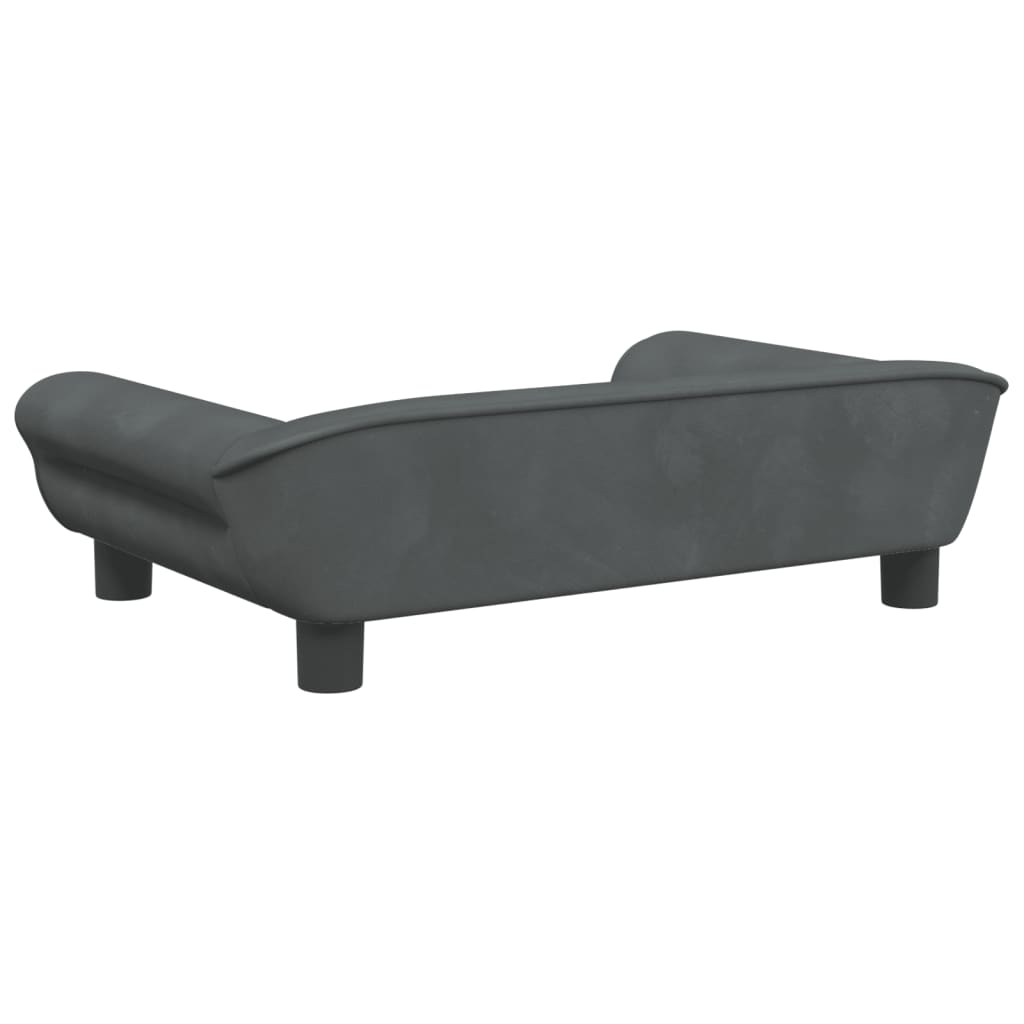 vidaXL sofa til børn 70x45x26 cm velour mørkegrå