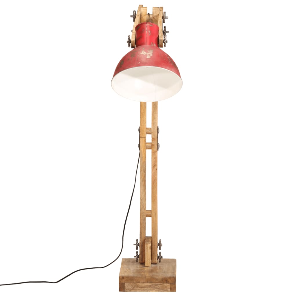 vidaXL gulvlampe 25 W 33x25x130-150 cm E27 rustik rød