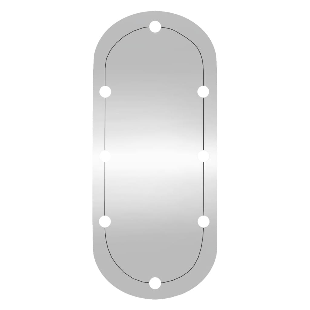 vidaXL vægspejl med LED-lys 40x90 cm oval glas