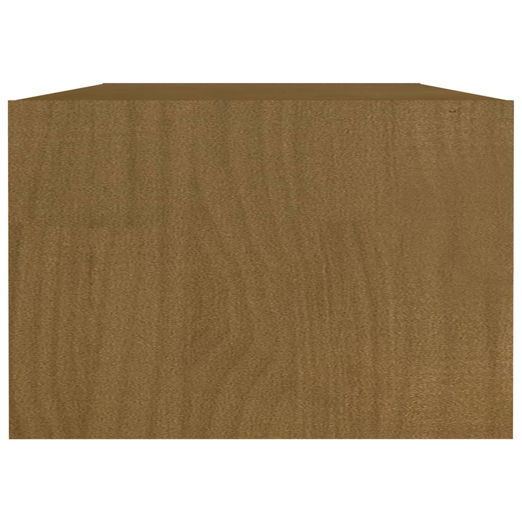 vidaXL sofabord 110x50x34 cm massivt fyrretræ honningbrun