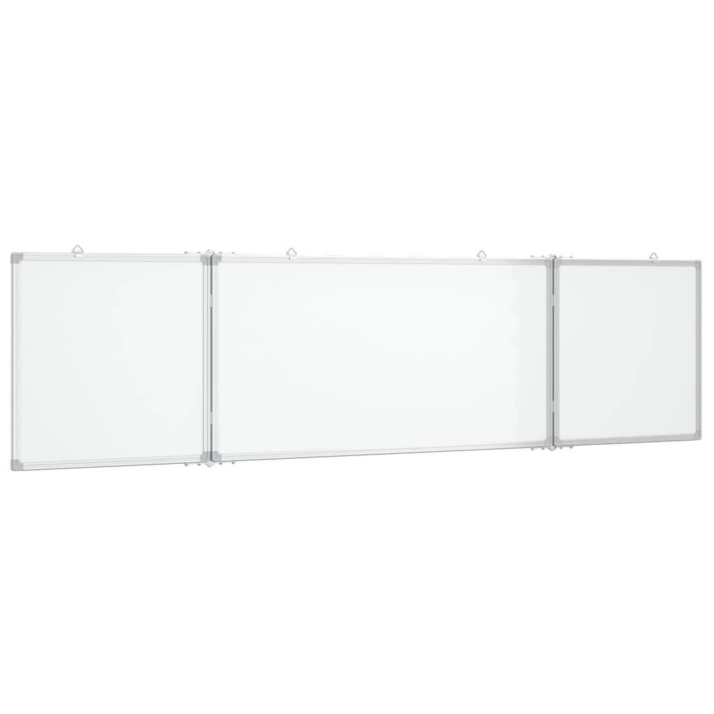 vidaXL magnetisk whiteboard 160x40x1,7 cm foldbart aluminium