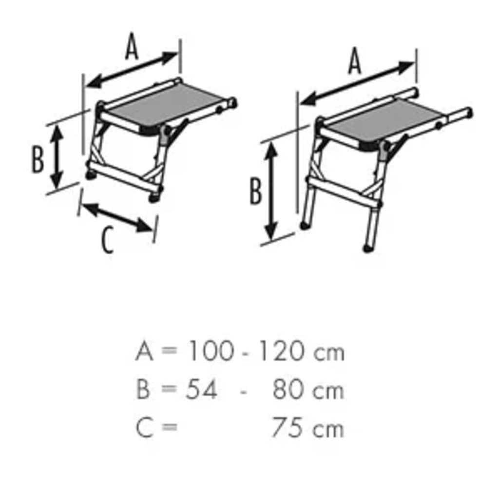 Hailo TP1 trappeplatform aluminium