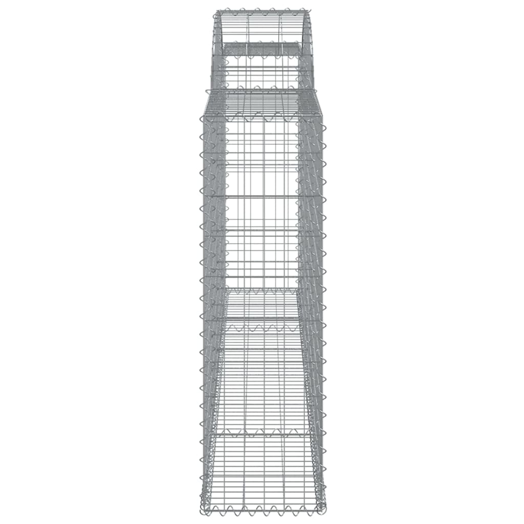 vidaXL buede gabionkurve 13 stk. 300x30x100/120 cm galvaniseret jern