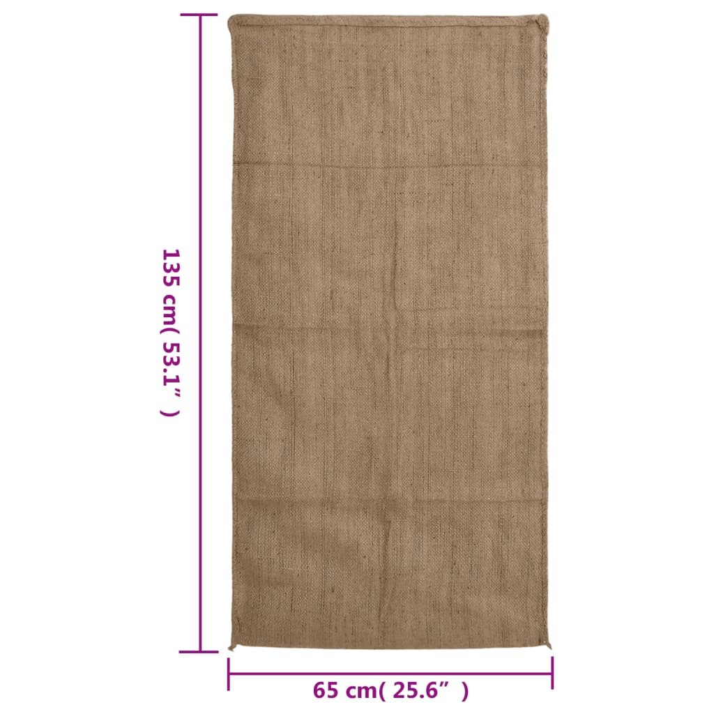 vidaXL jutesække 10 stk. 65x135 cm 100 % jute 340 g/m2