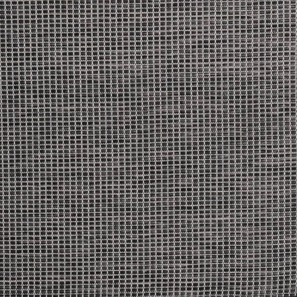 vidaXL fladvævet udendørstæppe 140x200 cm grå