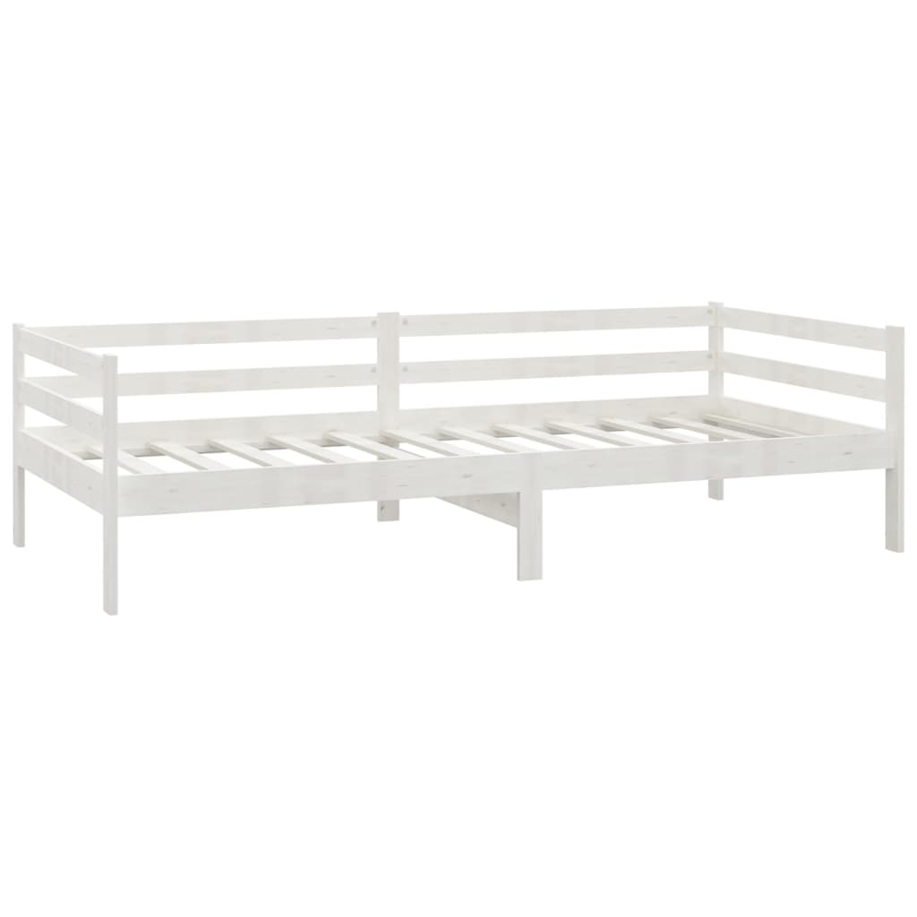 vidaXL daybed med madras 90x200 cm massivt fyrretræ hvid