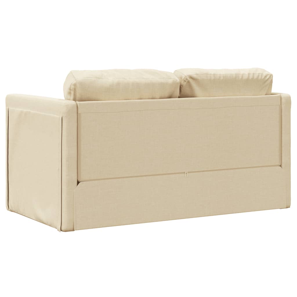 vidaXL 2-i-1 sovesofa 112x174x55 cm stof creme