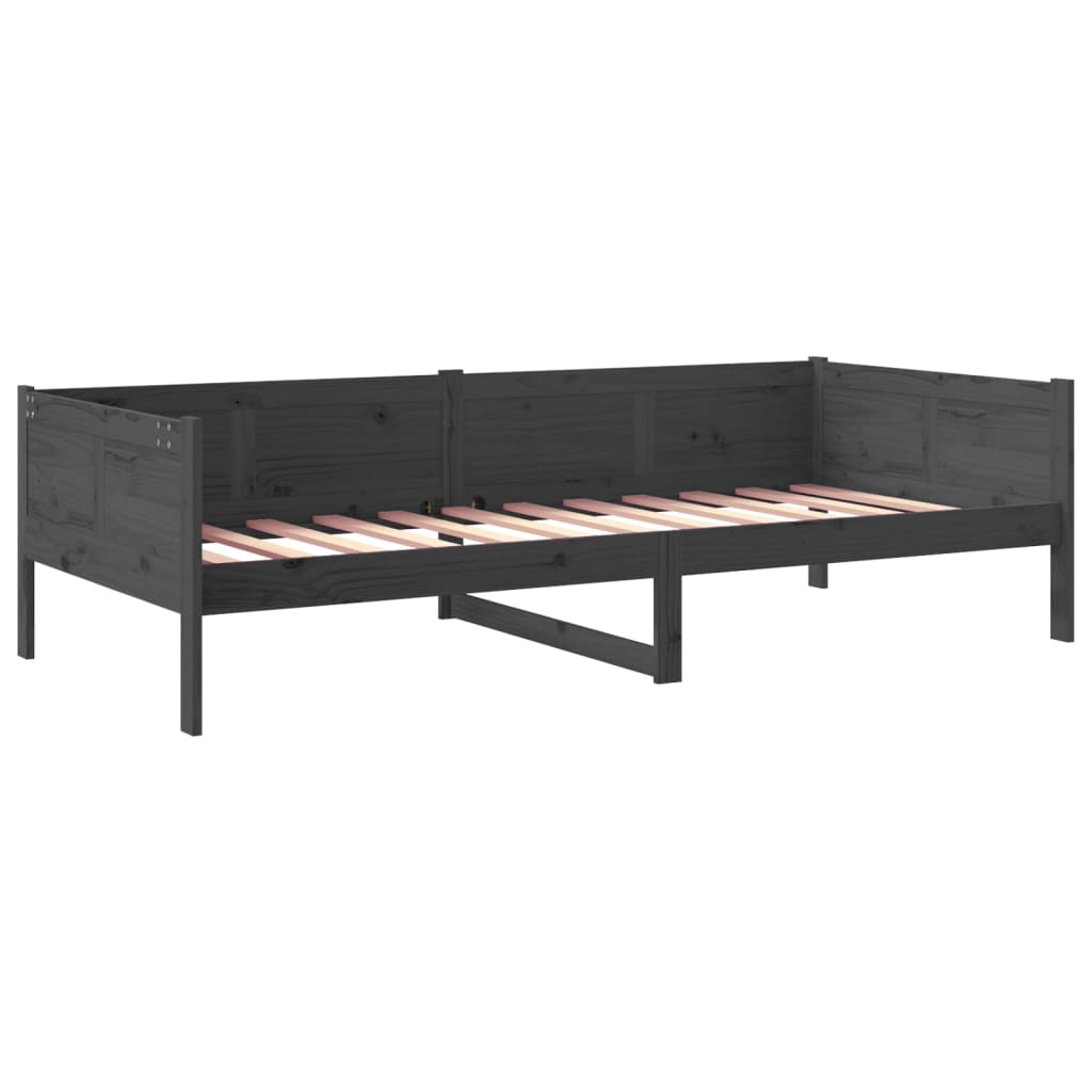 vidaXL daybed 80x200 cm massivt fyrretræ grå