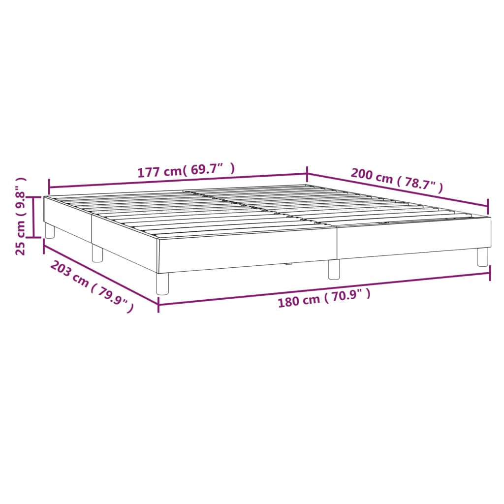 vidaXL sengeramme 180x200 cm kunstlæder hvid