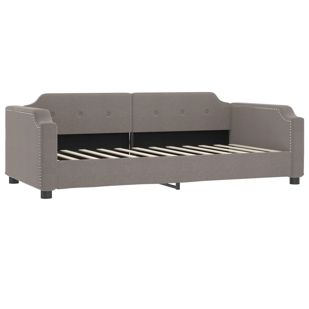 vidaXL daybed 100x200 cm stof gråbrun