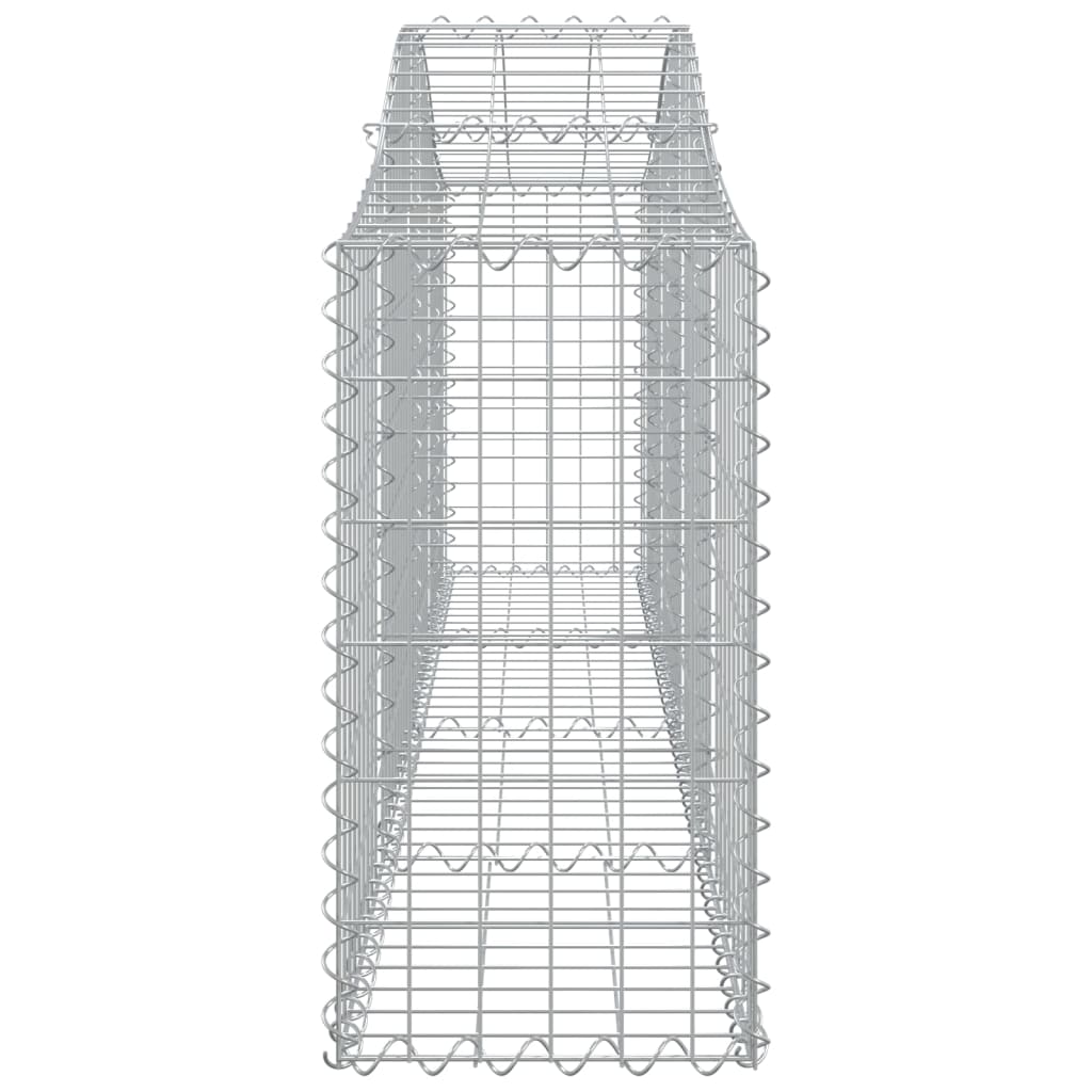 vidaXL buede gabionkurve 6 stk. 200x30x60/80 cm galvaniseret jern