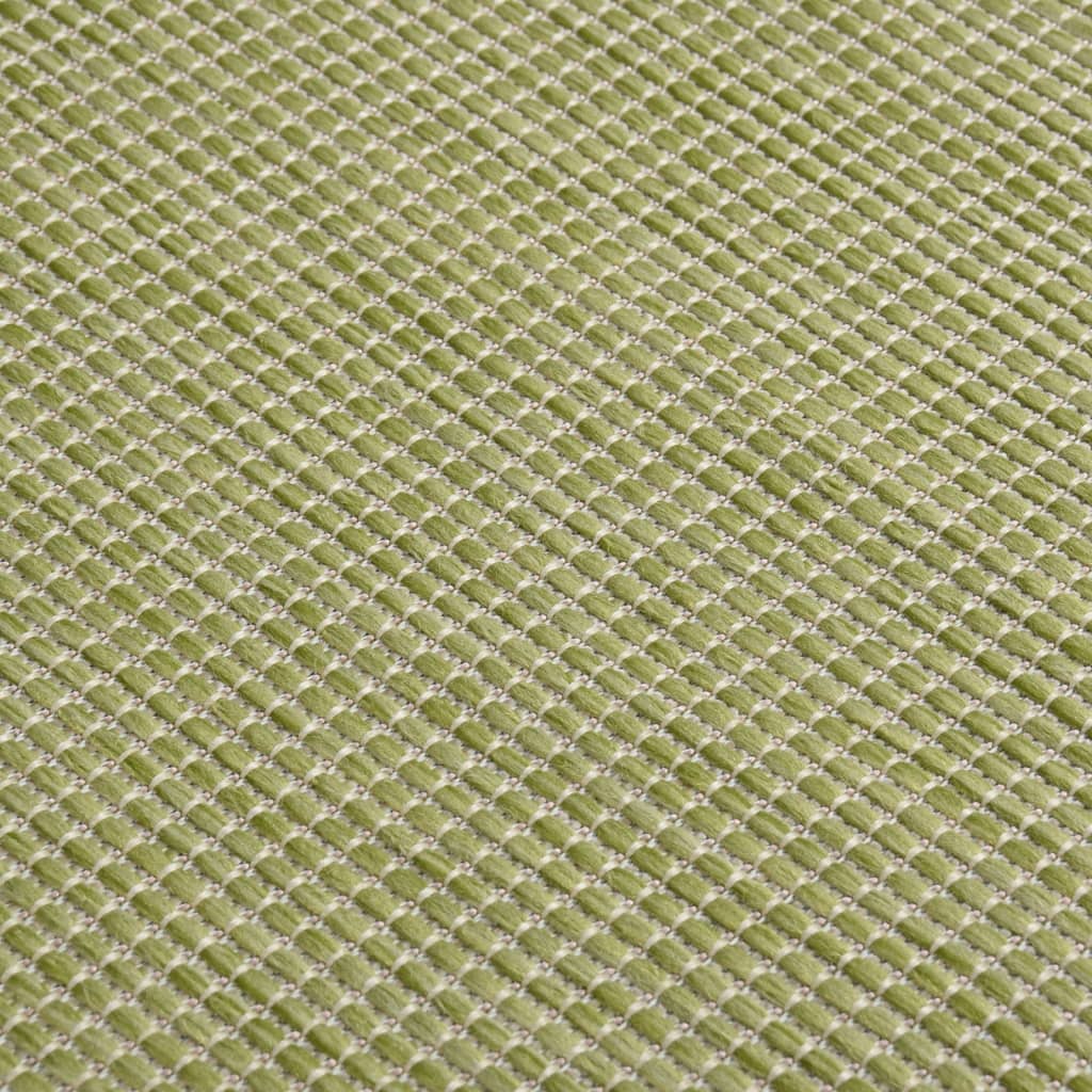 vidaXL fladvævet udendørstæppe 140x200 cm grøn