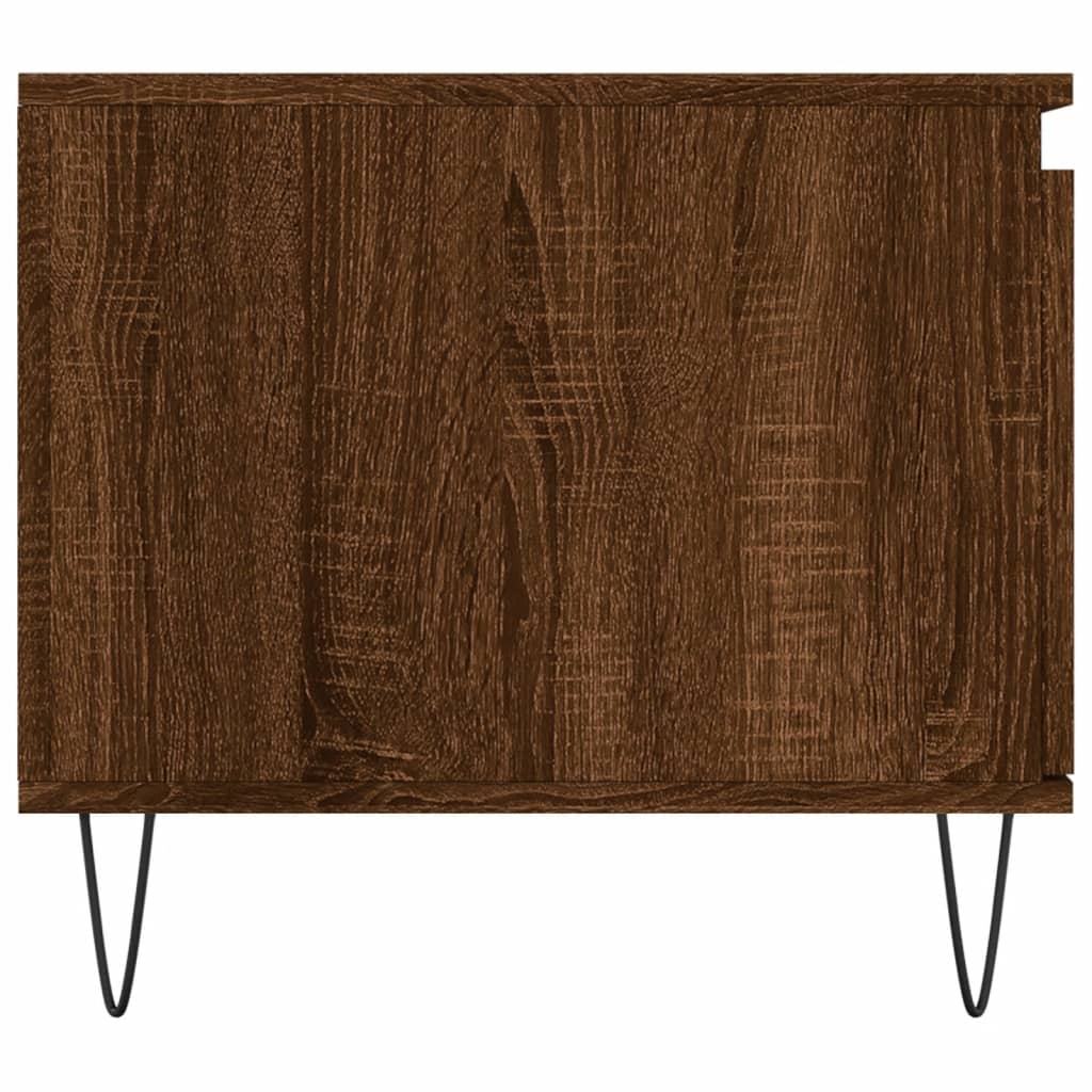 vidaXL sofabord 100x50x45 cm konstrueret træ brun egetræsfarve