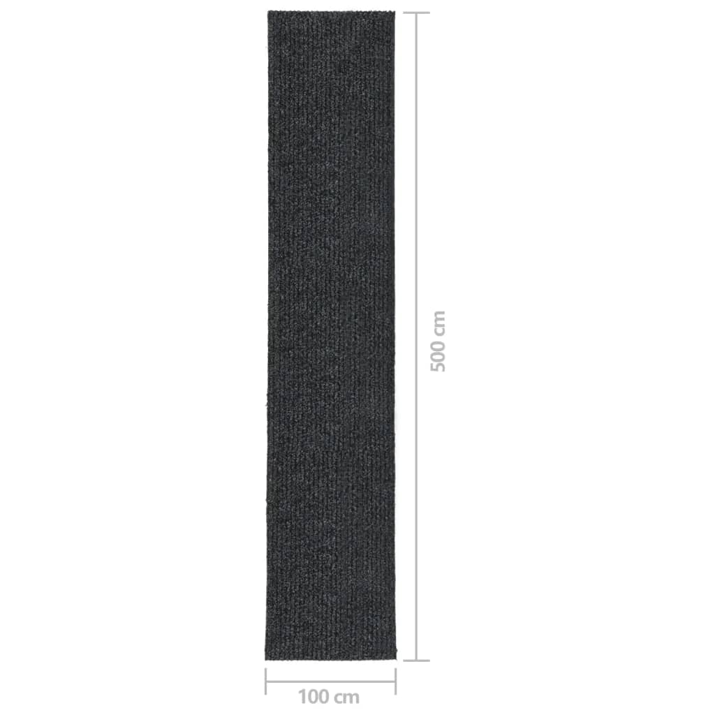 vidaXL snavsbestandig tæppeløber 100x500 cm antracitgrå