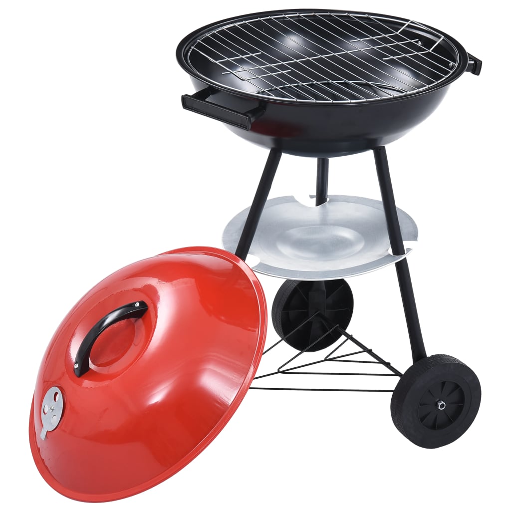 vidaXL kulgrill med hjul str. XXL transportabel 44 cm