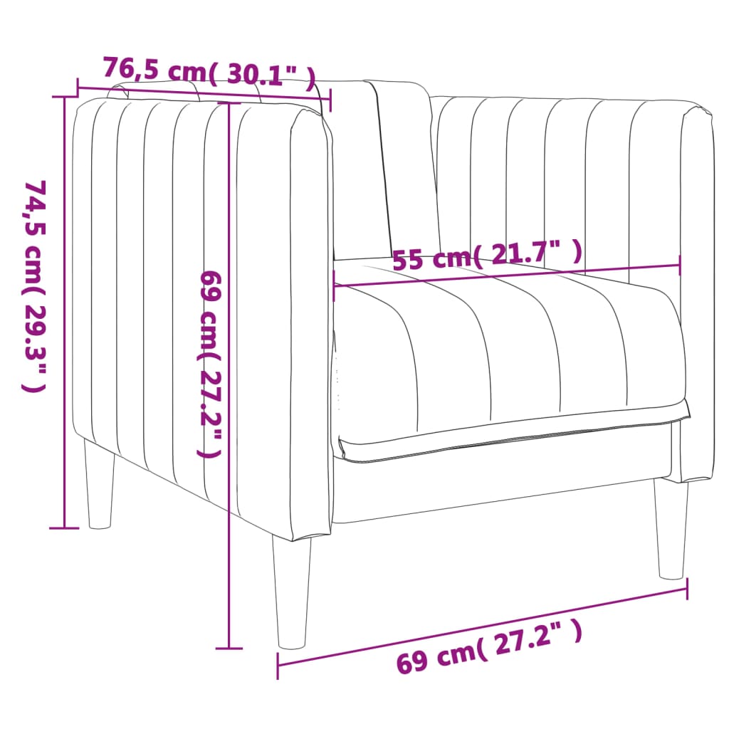 vidaXL sofastol hør