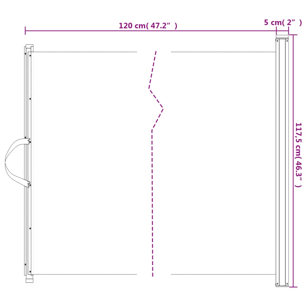 vidaXL udtrækkelig låge til kæledyr 117,5x125 cm hvid