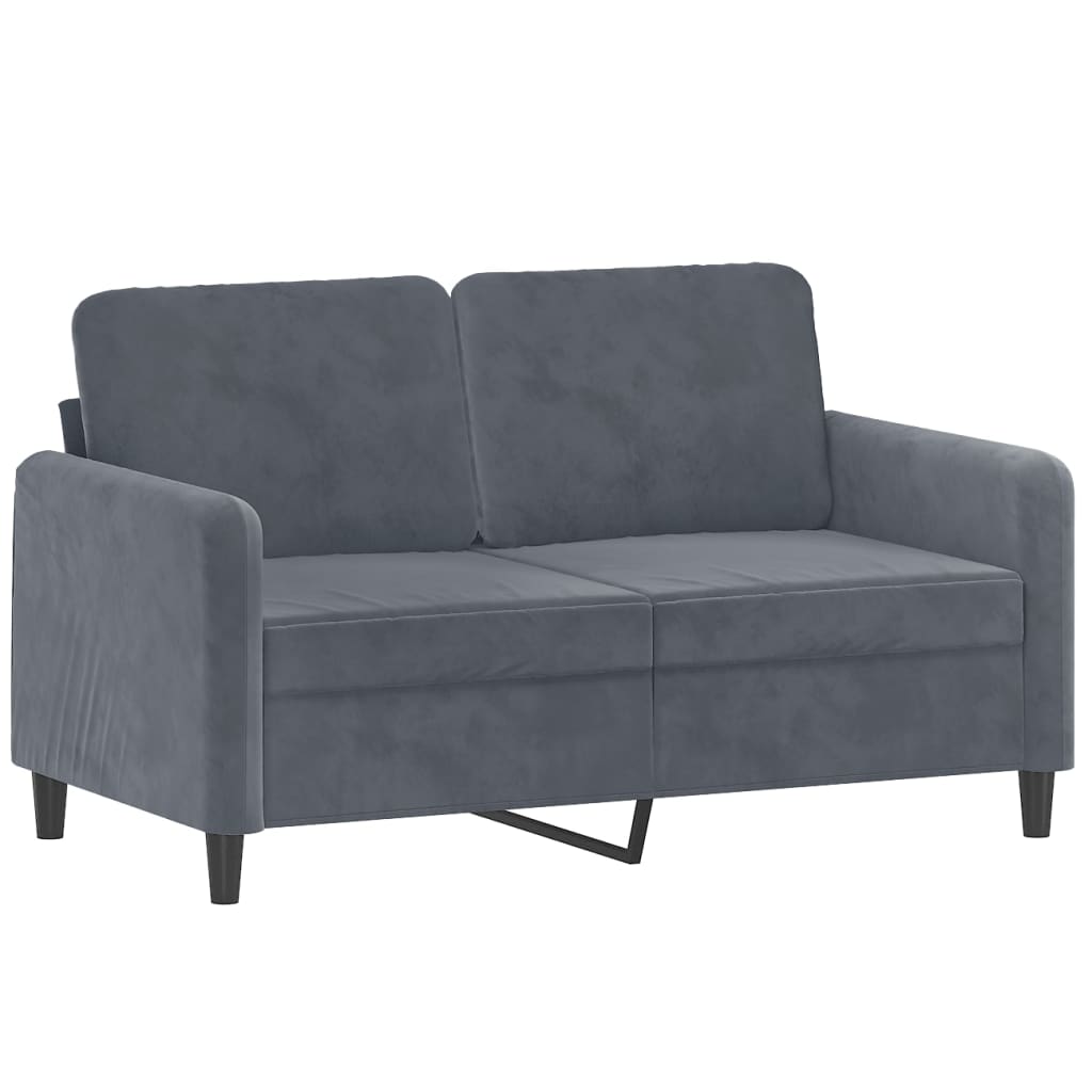 vidaXL 2-personers sofa 120 cm velour mørkegrå