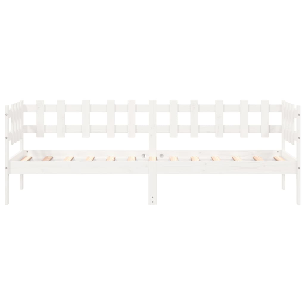 vidaXL daybed uden madras 90x190 cm massivt fyrretræ hvid