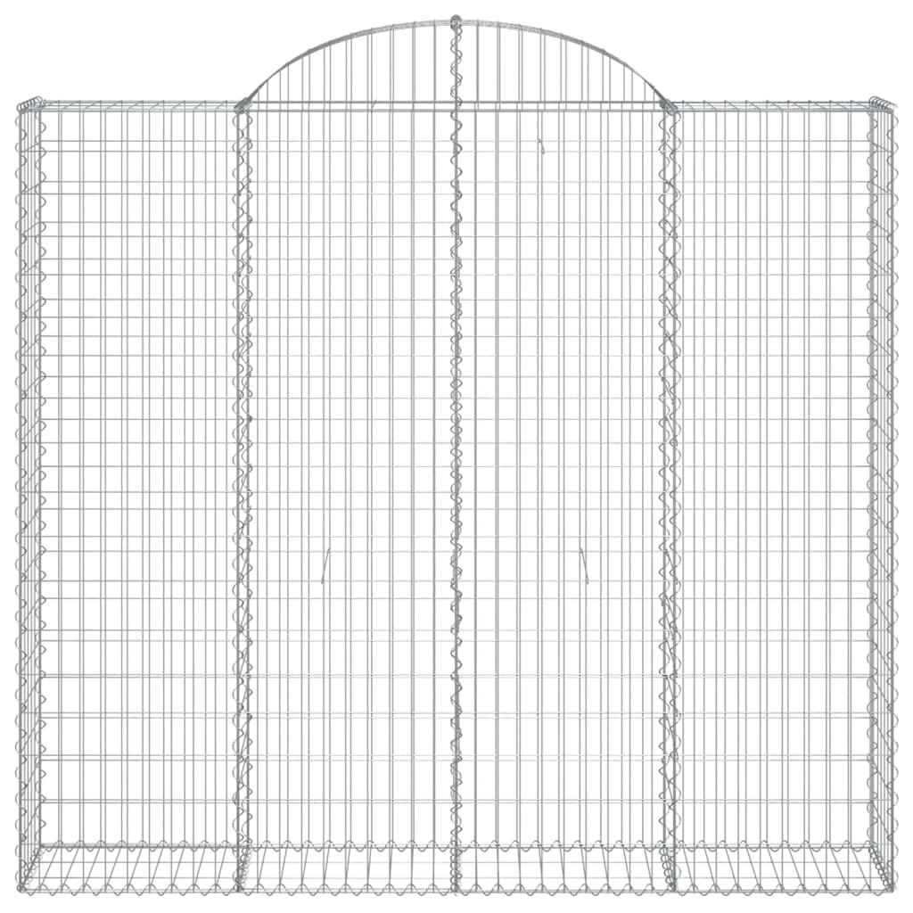 vidaXL buede gabionkurve 4 stk. 200x30x180/200 cm galvaniseret jern