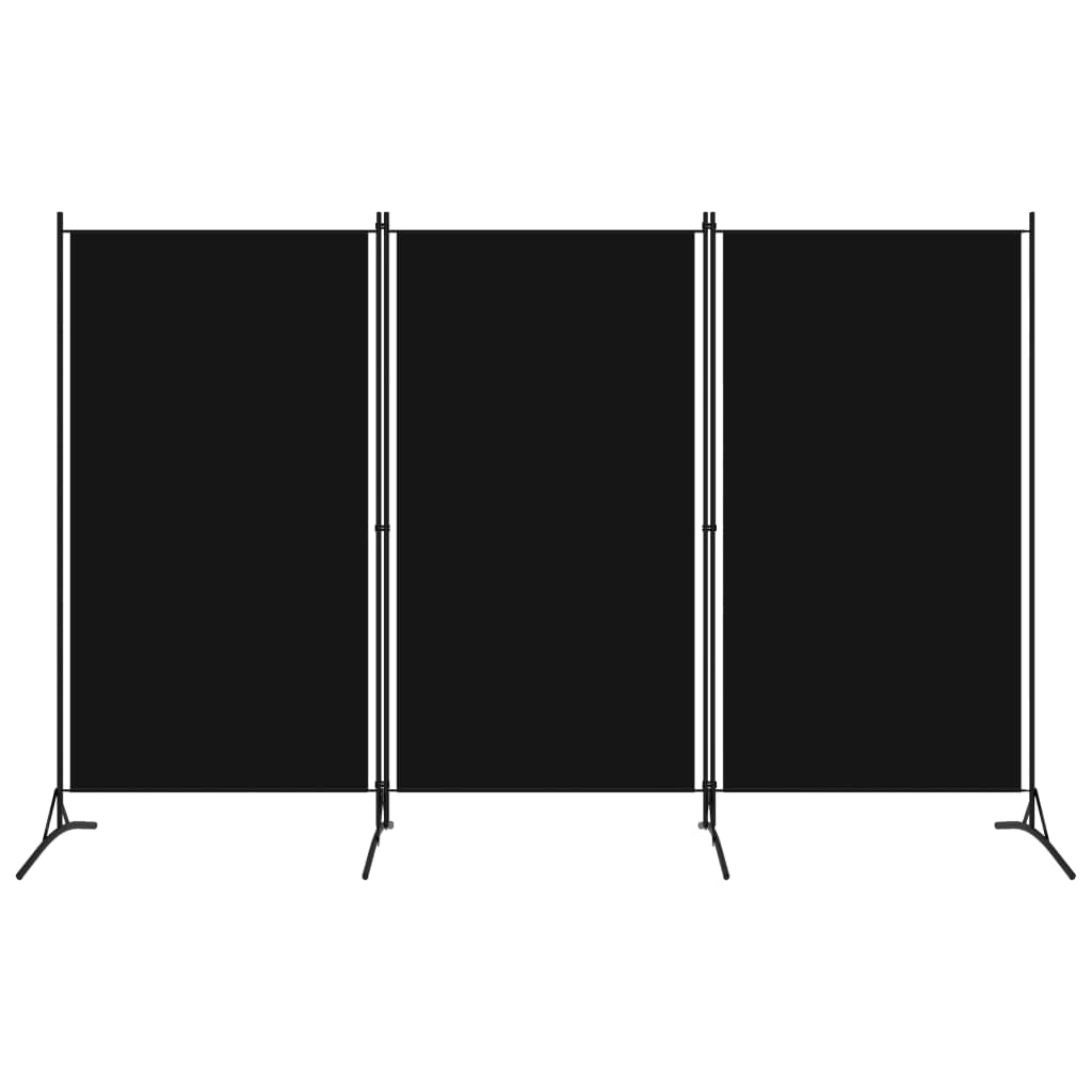 vidaXL 3-panels rumdeler 260 x 180 cm sort