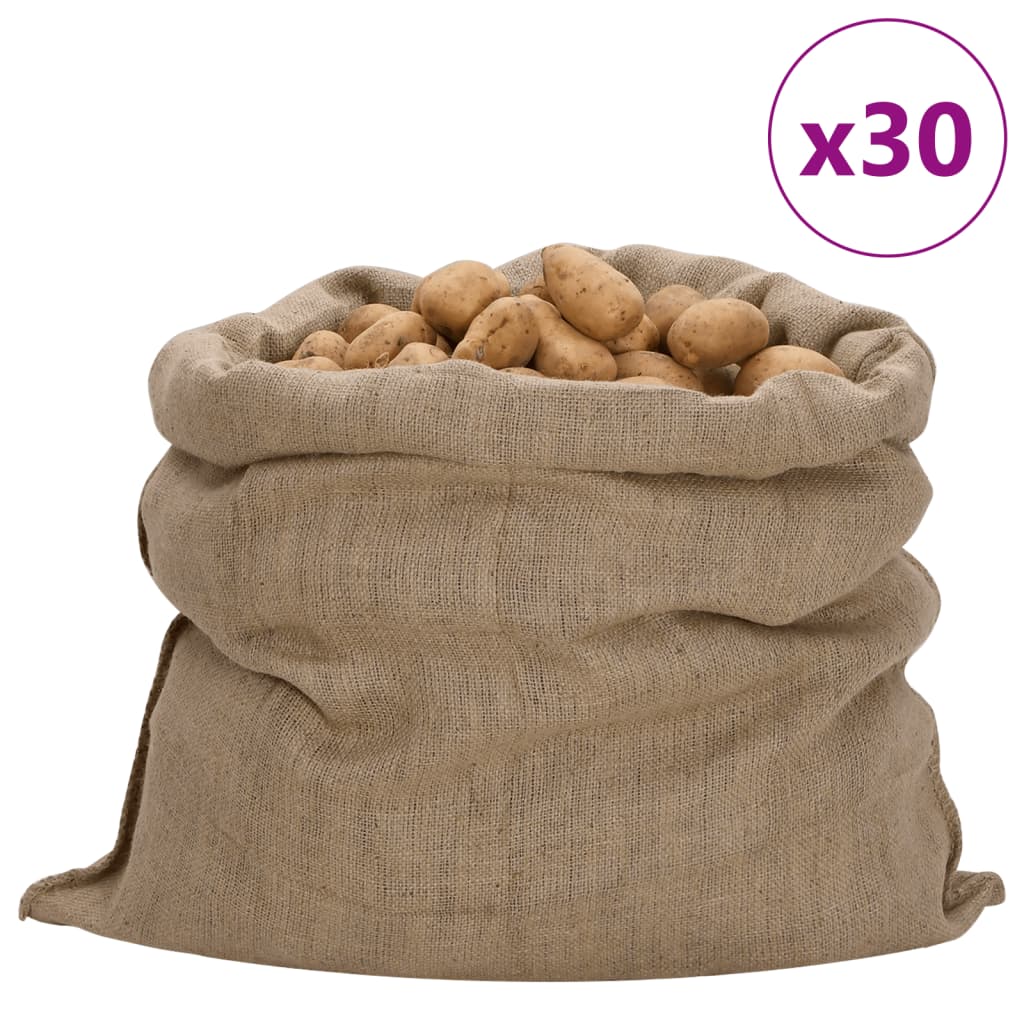 vidaXL jutesække 30 stk. 100x110 cm 100 % jute 340 g/m2