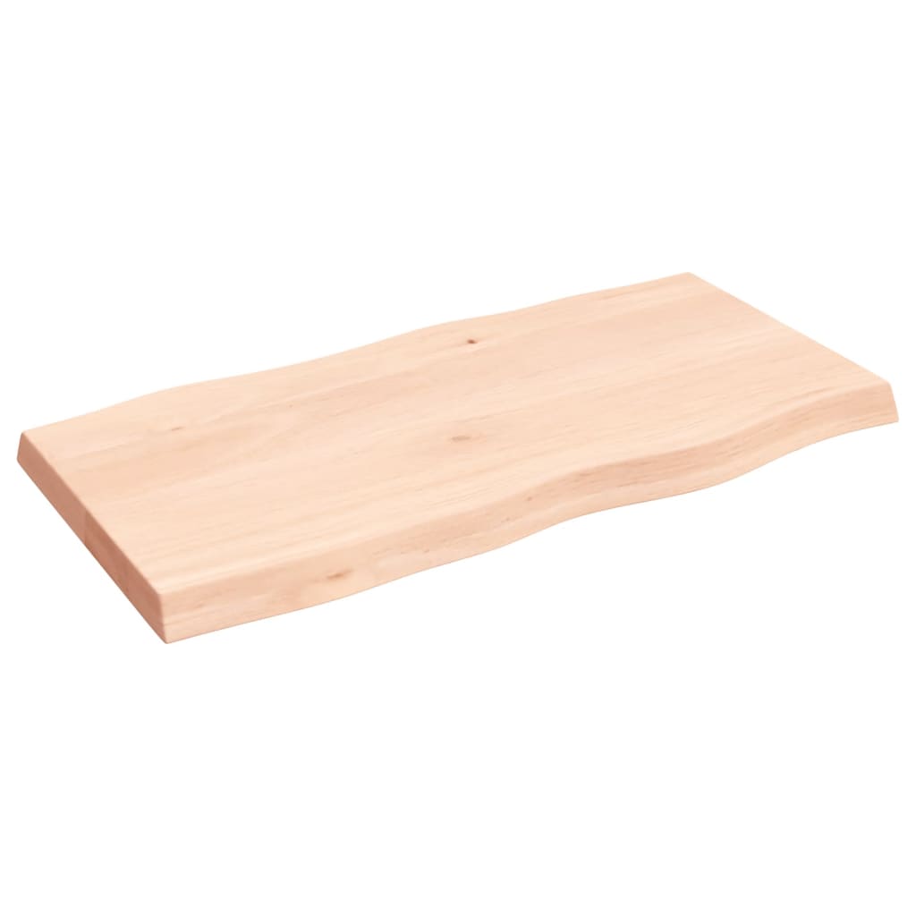 vidaXL bordplade 100x50x(2-6)cm naturlig kant ubehandlet massivt træ